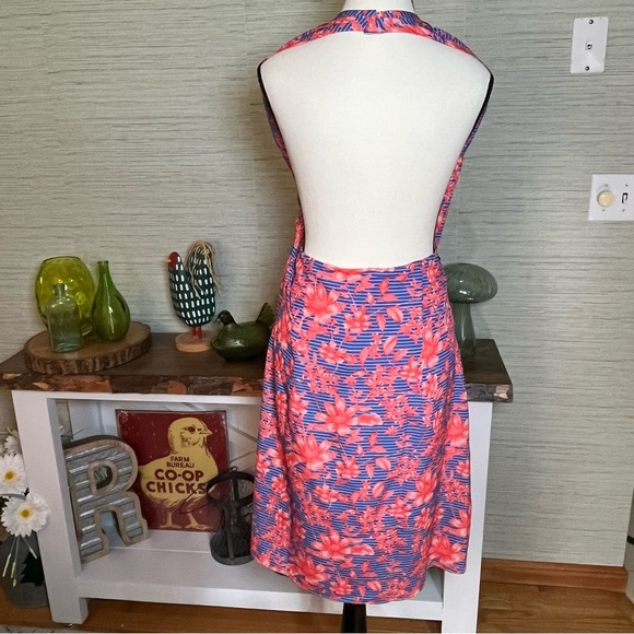 Belle Badgley Mischka Delilah Halter Dress Womens Size 14 Floral Coral Multi NWT - Picture 4 of 8